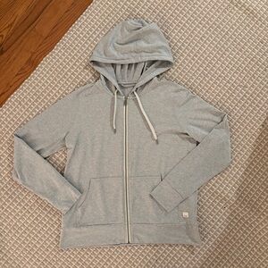 Vuori Halo Performance 2.0 Zip-Up Hoodie Light Gray MEDIUM